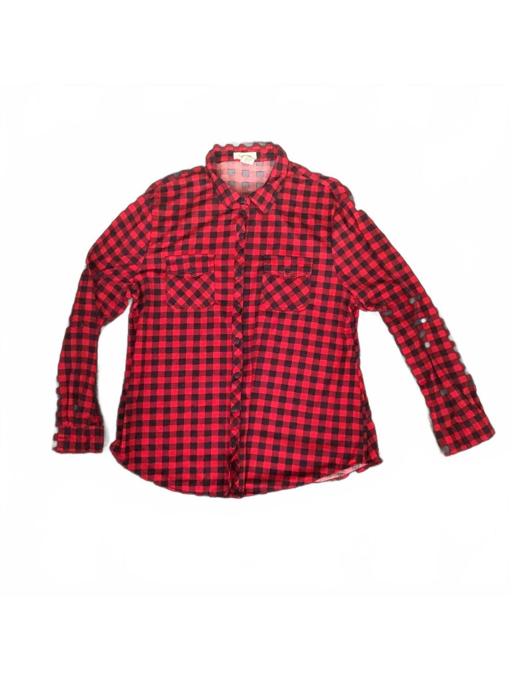 Passport Red and Black Checkered Button-Up Shirt 2X